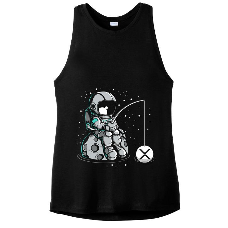 Ripple Fishing Krypto Bullrun Xrp Token Rich Millionaire Gift Ladies PosiCharge Tri-Blend Wicking Tank