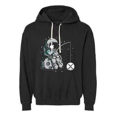 Ripple Fishing Krypto Bullrun Xrp Token Rich Millionaire Gift Garment-Dyed Fleece Hoodie