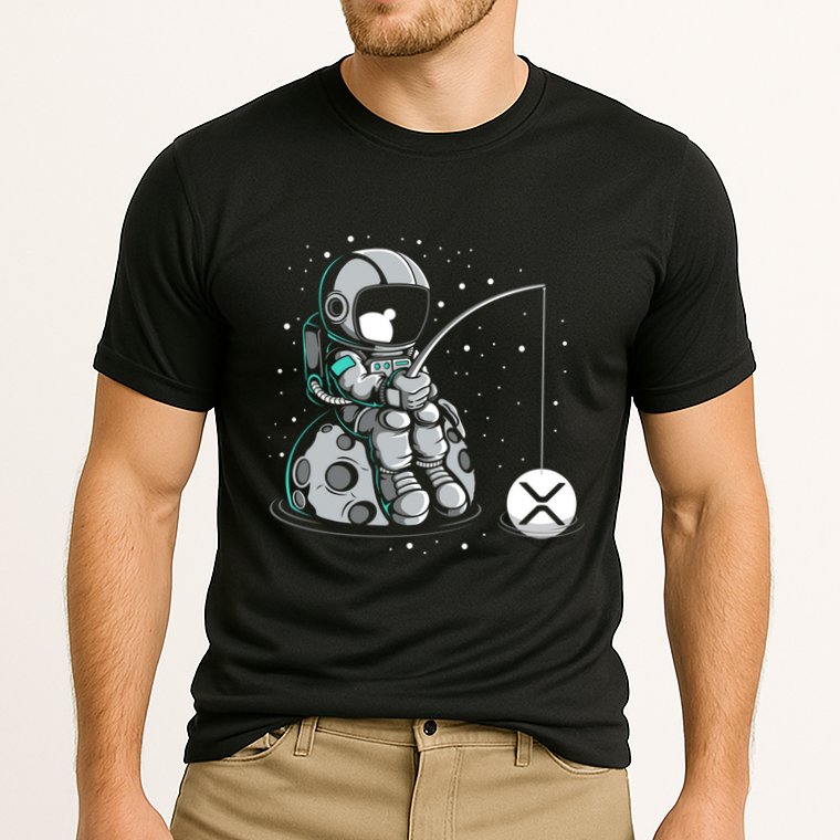 Ripple Fishing Krypto Bullrun Xrp Token Rich Millionaire Gift Performance Shirt