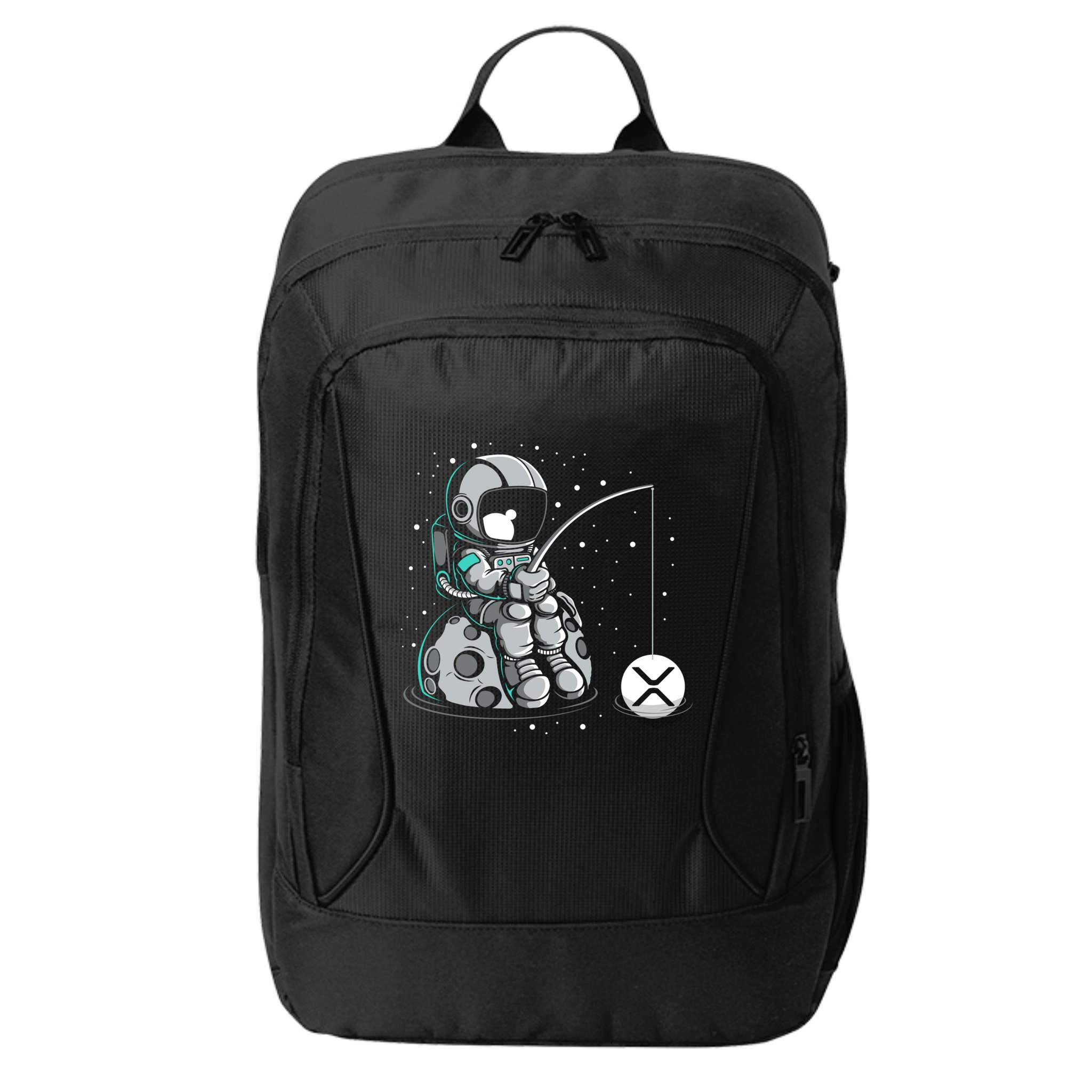 Ripple Fishing Krypto Bullrun Xrp Token Rich Millionaire Gift City Backpack