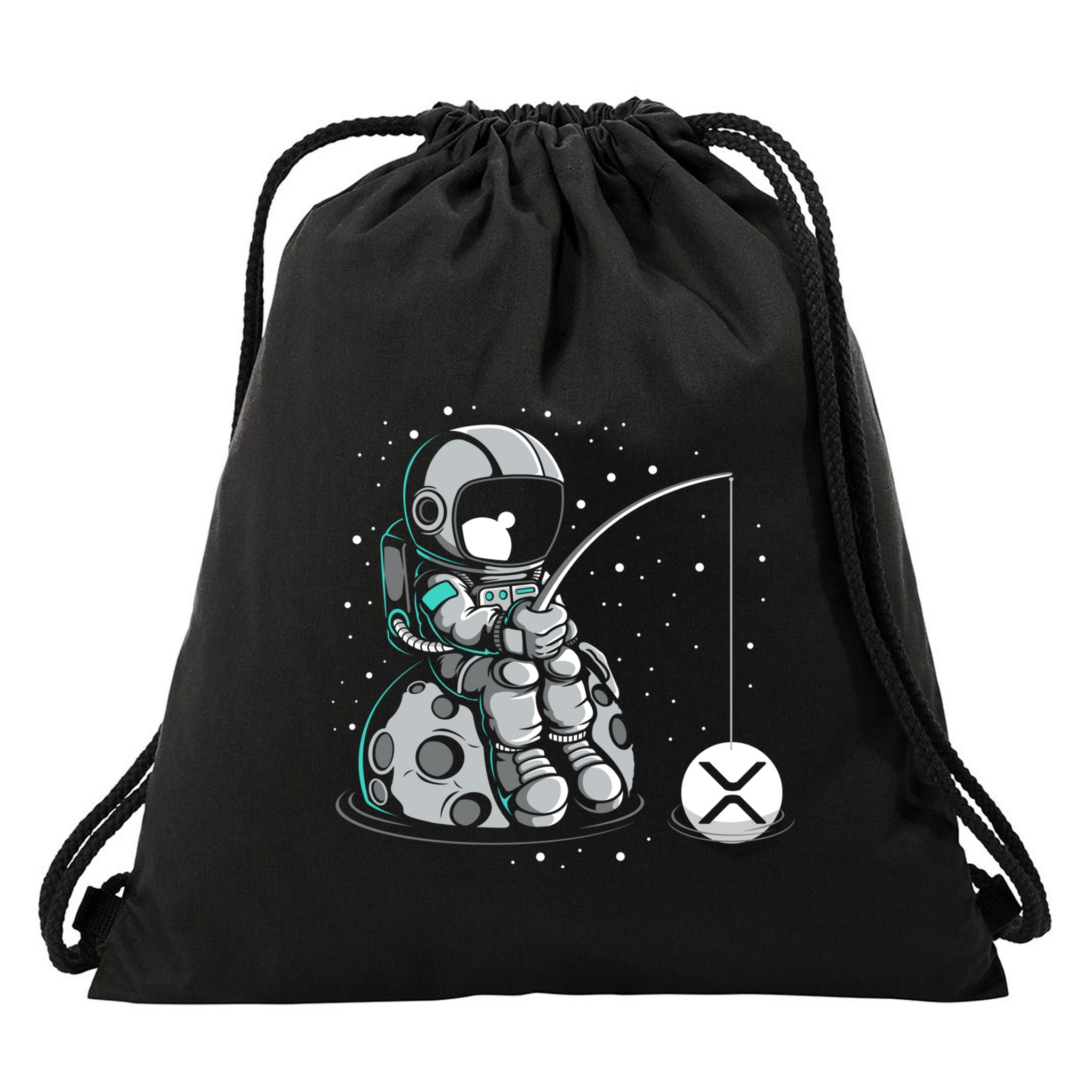 Ripple Fishing Krypto Bullrun Xrp Token Rich Millionaire Gift Drawstring Bag
