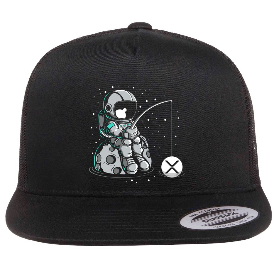 Ripple Fishing Krypto Bullrun Xrp Token Rich Millionaire Gift Flat Bill Trucker Hat