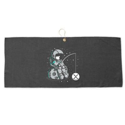 Ripple Fishing Krypto Bullrun Xrp Token Rich Millionaire Gift Large Microfiber Waffle Golf Towel