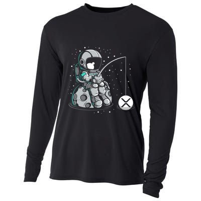 Ripple Fishing Krypto Bullrun Xrp Token Rich Millionaire Gift Cooling Performance Long Sleeve Crew