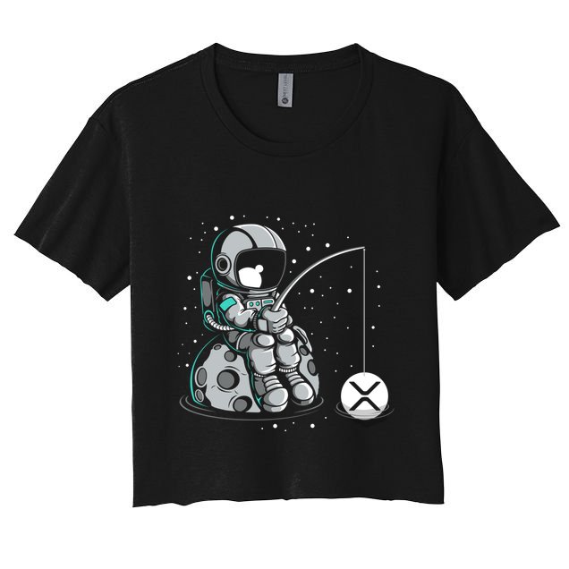 Ripple Fishing Krypto Bullrun Xrp Token Rich Millionaire Gift Crop Top