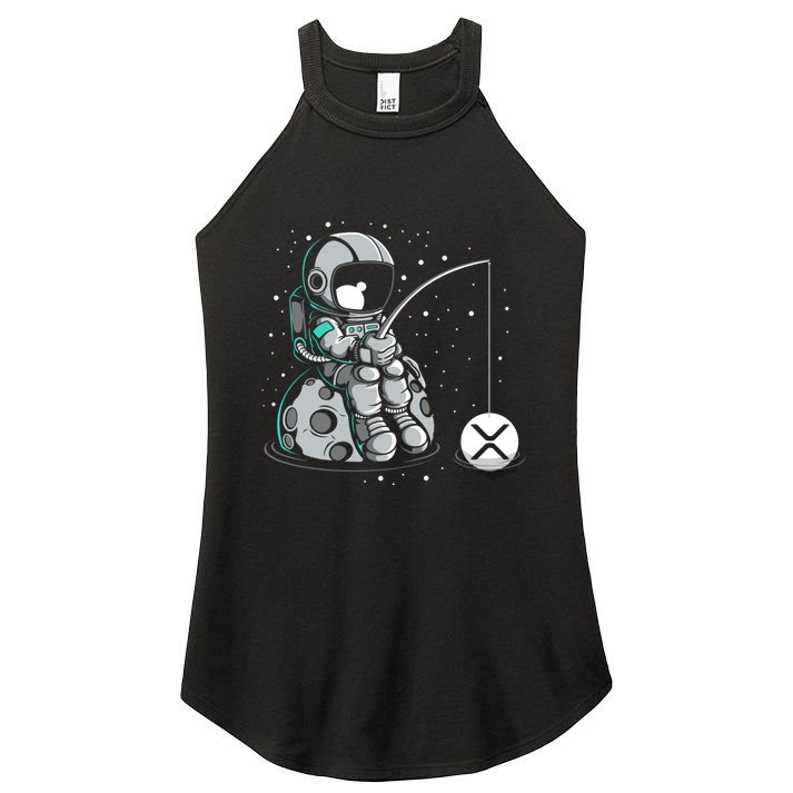 Ripple Fishing Krypto Bullrun Xrp Token Rich Millionaire Gift Women's Perfect Tri Rocker Tank