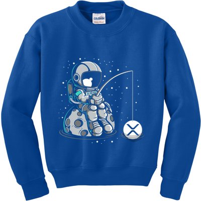 Ripple Fishing Krypto Bullrun Xrp Token Rich Millionaire Gift Kids Sweatshirt
