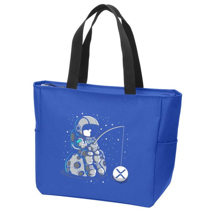Ripple Fishing Krypto Bullrun Xrp Token Rich Millionaire Gift Zip Tote Bag