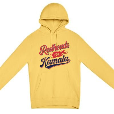 Redheads For Kamala 2024 Harris Walz Vintage Premium Pullover Hoodie