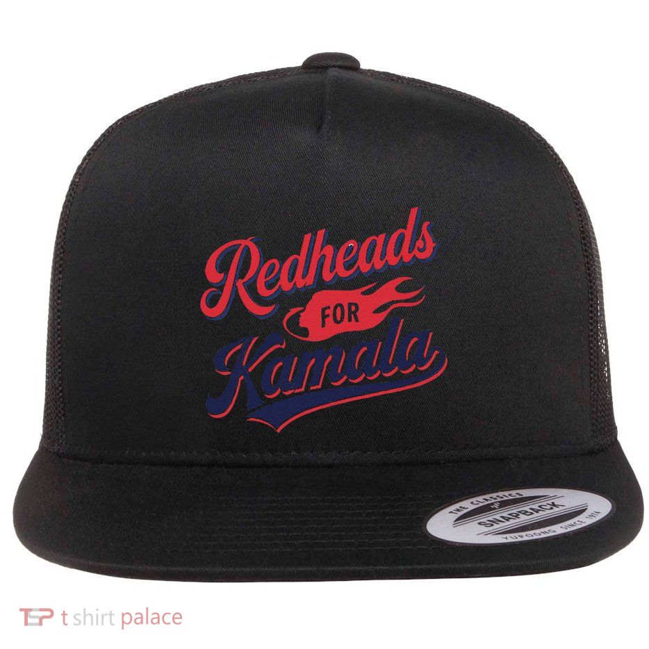 Redheads For Kamala 2024 Harris Walz Vintage Flatbill Hat