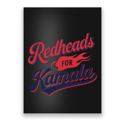 Redheads For Kamala 2024 Harris Walz Vintage Poster