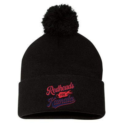 Redheads For Kamala 2024 Harris Walz Vintage Pom Pom 12in Knit Beanie