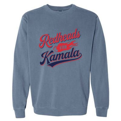 Redheads For Kamala 2024 Harris Walz Vintage Garment-Dyed Sweatshirt