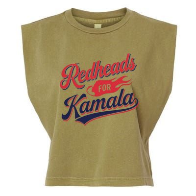 Redheads For Kamala 2024 Harris Walz Vintage Garment-Dyed Women's Muscle Tee