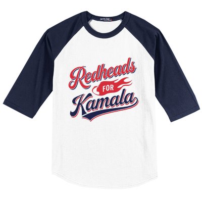 Redheads For Kamala 2024 Harris Walz Vintage Baseball Sleeve Shirt