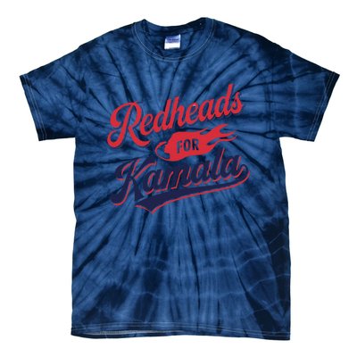 Redheads For Kamala 2024 Harris Walz Vintage Tie-Dye T-Shirt