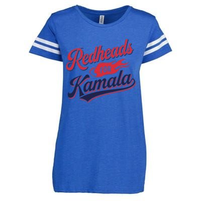 Redheads For Kamala 2024 Harris Walz Vintage Enza Ladies Jersey Football T-Shirt