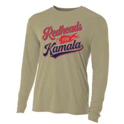 Redheads For Kamala 2024 Harris Walz Vintage Cooling Performance Long Sleeve Crew