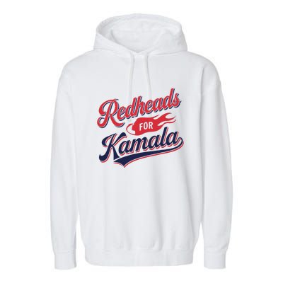 Redheads For Kamala 2024 Harris Walz Vintage Garment-Dyed Fleece Hoodie