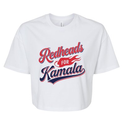 Redheads For Kamala 2024 Harris Walz Vintage Bella+Canvas Jersey Crop Tee