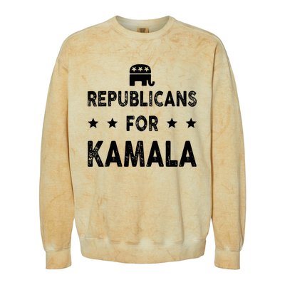 Republicans For Kamala Harris Colorblast Crewneck Sweatshirt