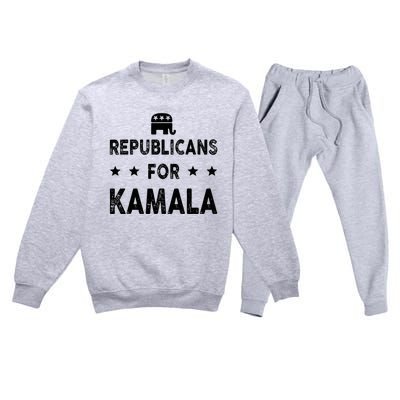 Republicans For Kamala Harris Premium Crewneck Sweatsuit Set