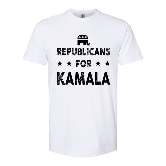 Republicans For Kamala Harris Softstyle CVC T-Shirt