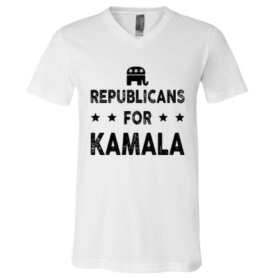 Republicans For Kamala Harris V-Neck T-Shirt