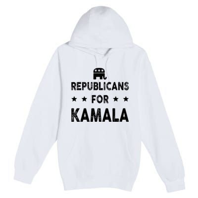 Republicans For Kamala Harris Premium Pullover Hoodie