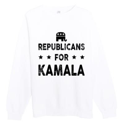 Republicans For Kamala Harris Premium Crewneck Sweatshirt