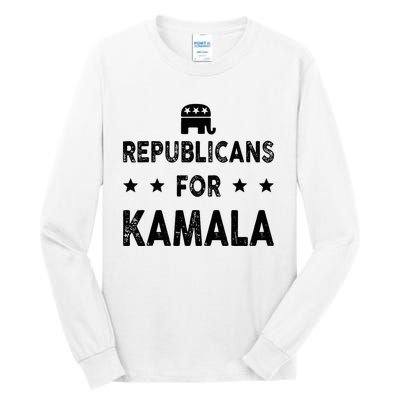 Republicans For Kamala Harris Tall Long Sleeve T-Shirt