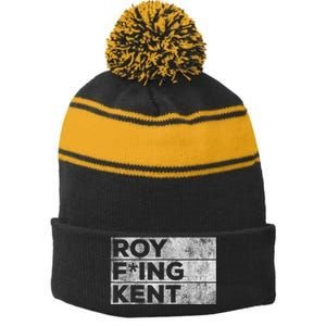 Roy Freaking Kent, Roy Kent, Ted Lasso, Lasso Beard Stripe Pom Pom Beanie