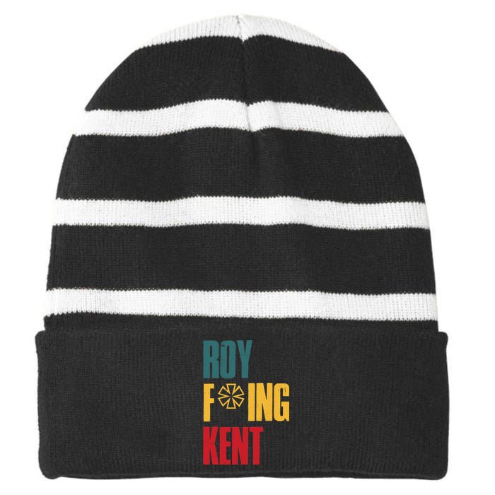 Roy Freaking Kent Vintage Striped Beanie with Solid Band