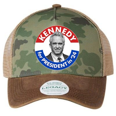 Robert F Kennedy Jr For President In 2024 Emblem Button Legacy Tie Dye Trucker Hat