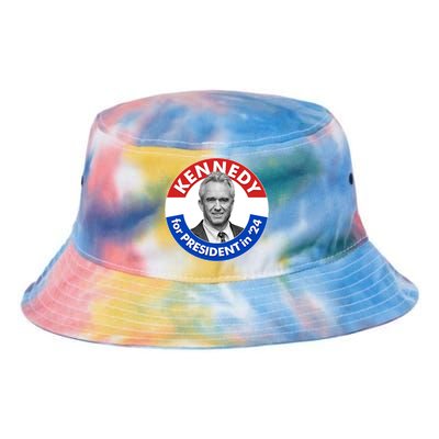 Robert F Kennedy Jr For President In 2024 Emblem Button Tie Dye Newport Bucket Hat