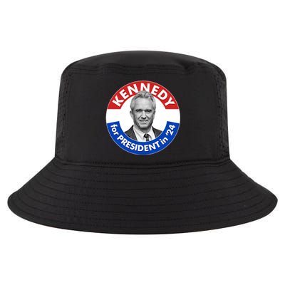 Robert F Kennedy Jr For President In 2024 Emblem Button Cool Comfort Performance Bucket Hat