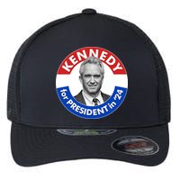 Robert F Kennedy Jr For President In 2024 Emblem Button Flexfit Unipanel Trucker Cap