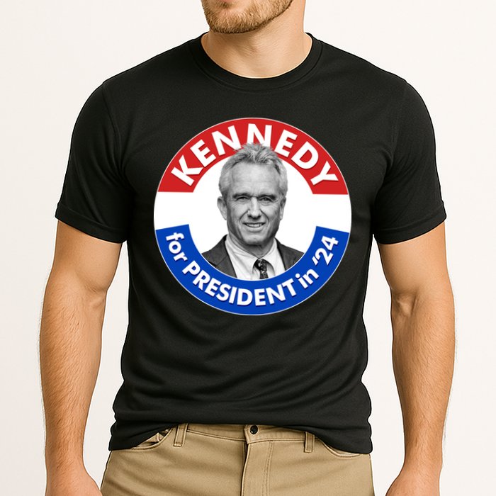 Robert F Kennedy Jr For President In 2024 Emblem Button Performance Shirt
