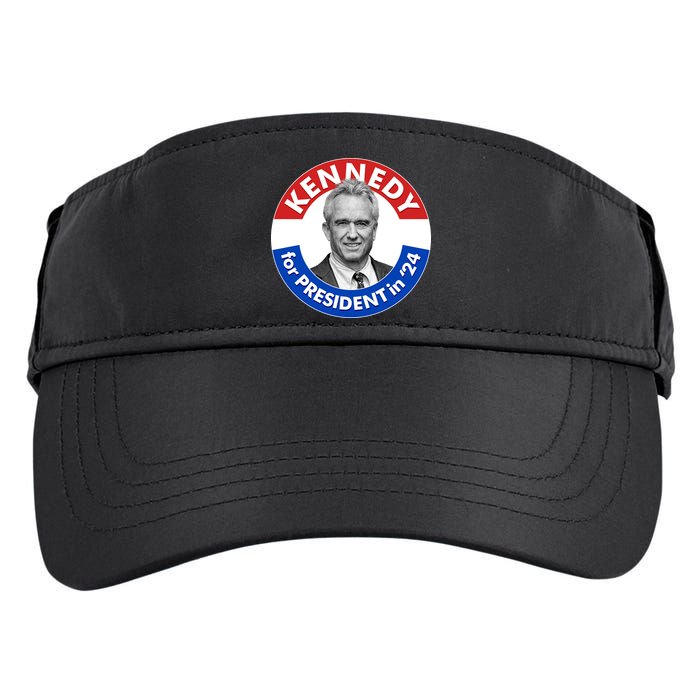 Robert F Kennedy Jr For President In 2024 Emblem Button Adult Drive Performance Visor