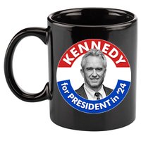 Robert F Kennedy Jr For President In 2024 Emblem Button 11oz C Handle Ceramic Mug