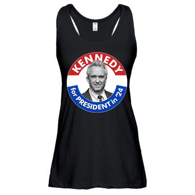 Robert F Kennedy Jr For President In 2024 Emblem Button Ladies Essential Flowy Tank