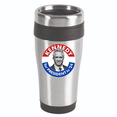 Robert F Kennedy Jr For President In 2024 Emblem Button 16oz Travel Tumbler