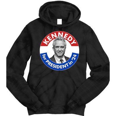 Robert F Kennedy Jr For President In 2024 Emblem Button Tie Dye Hoodie