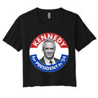Robert F Kennedy Jr For President In 2024 Emblem Button Crop Top