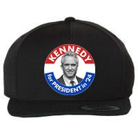 Robert F Kennedy Jr For President In 2024 Emblem Button Wool Snapback Cap
