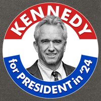 Robert F Kennedy Jr For President In 2024 Emblem Button Cotton Canvas Backpack