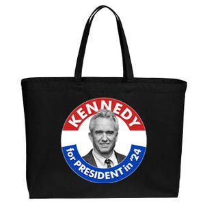 Robert F Kennedy Jr For President In 2024 Emblem Button Cotton Canvas Jumbo Tote