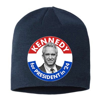 Robert F Kennedy Jr For President In 2024 Emblem Button Sustainable Beanie