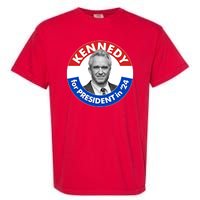 Robert F Kennedy Jr For President In 2024 Emblem Button Garment-Dyed Heavyweight T-Shirt