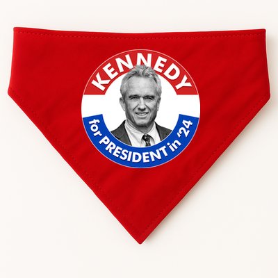 Robert F Kennedy Jr For President In 2024 Emblem Button USA-Made Doggie Bandana